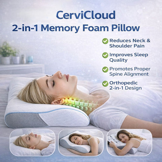 CerviCloud™ 2-in-1 Memory Foam Pillow